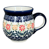 Mug, Belly Mug, 16oz Large in "Flower Power" by Manufaktura | K068T-JS14