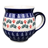 Mug, Belly Mug, 16 oz Large in "Holiday Cheer" by Manufaktura | K068T-NOS2