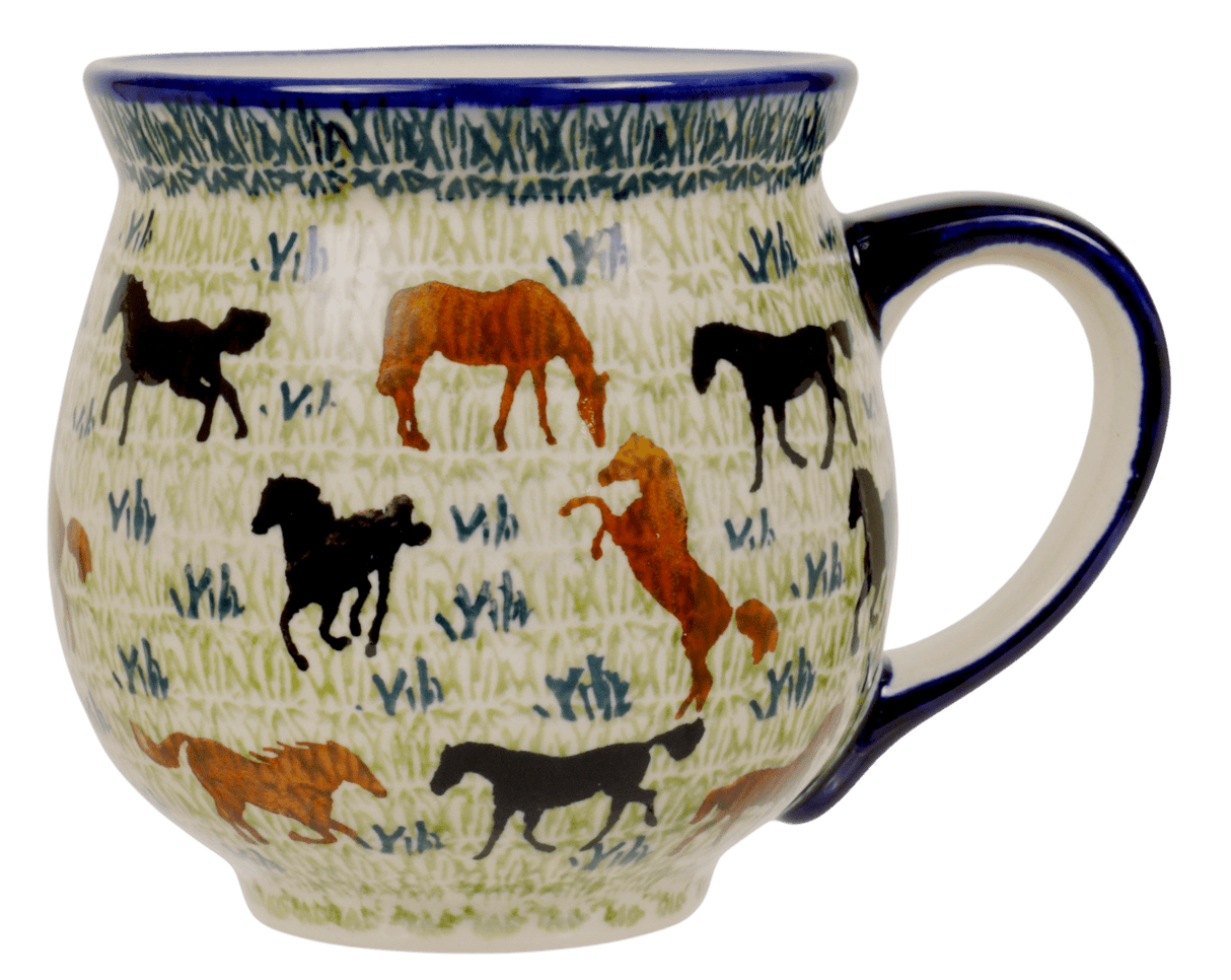 Mug, Belly Mug, 16 oz Large in "On the Range" by Manufaktura | K068U-INK2
