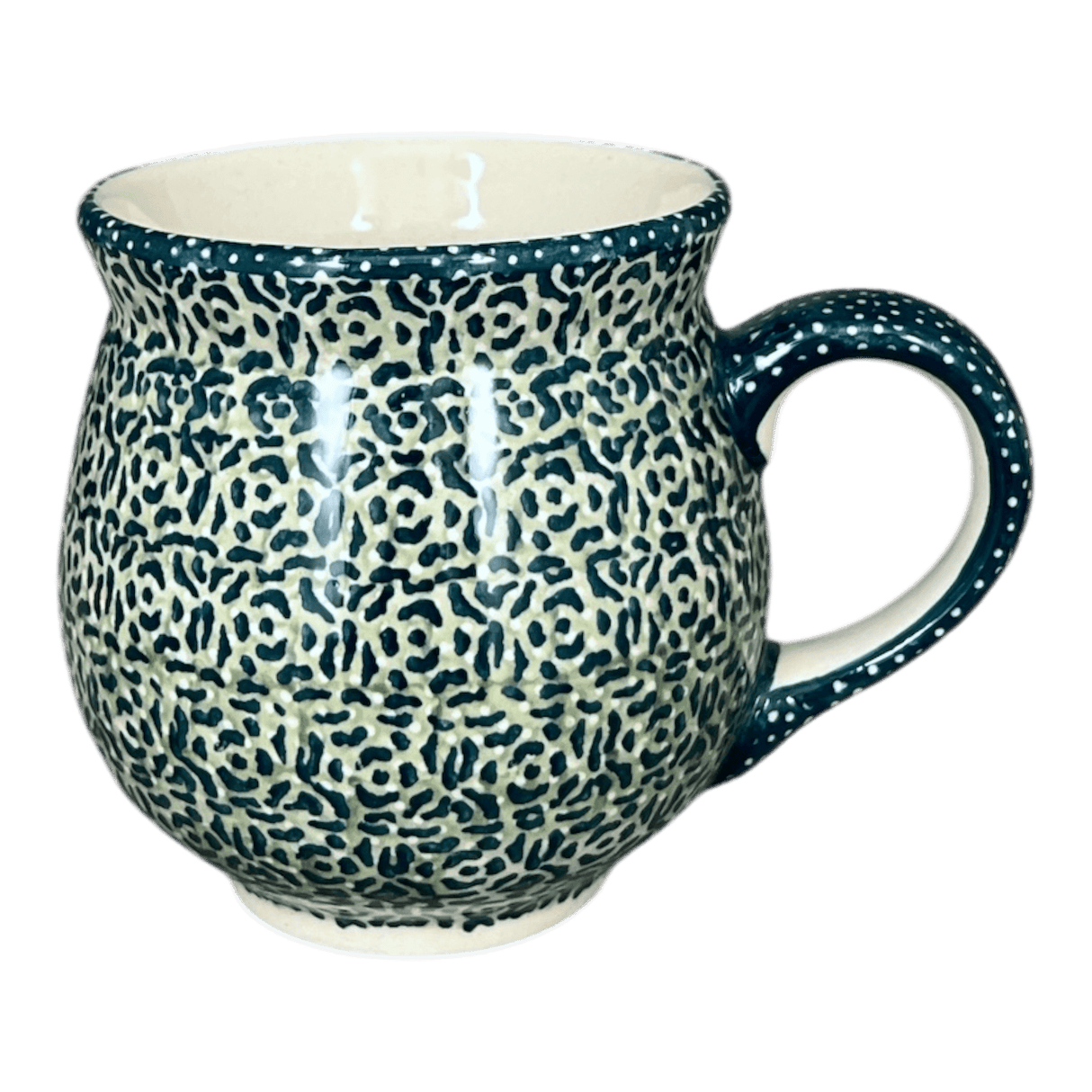 Mug, Belly Mug, 16oz Large in "Green Peace" by Manufaktura | K068U-W56Z