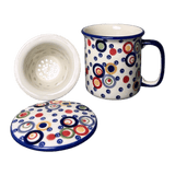 Mug, Tea Infuser Mug, 12 oz in "Bubble Machine" by Manufaktura | K073M-AS38