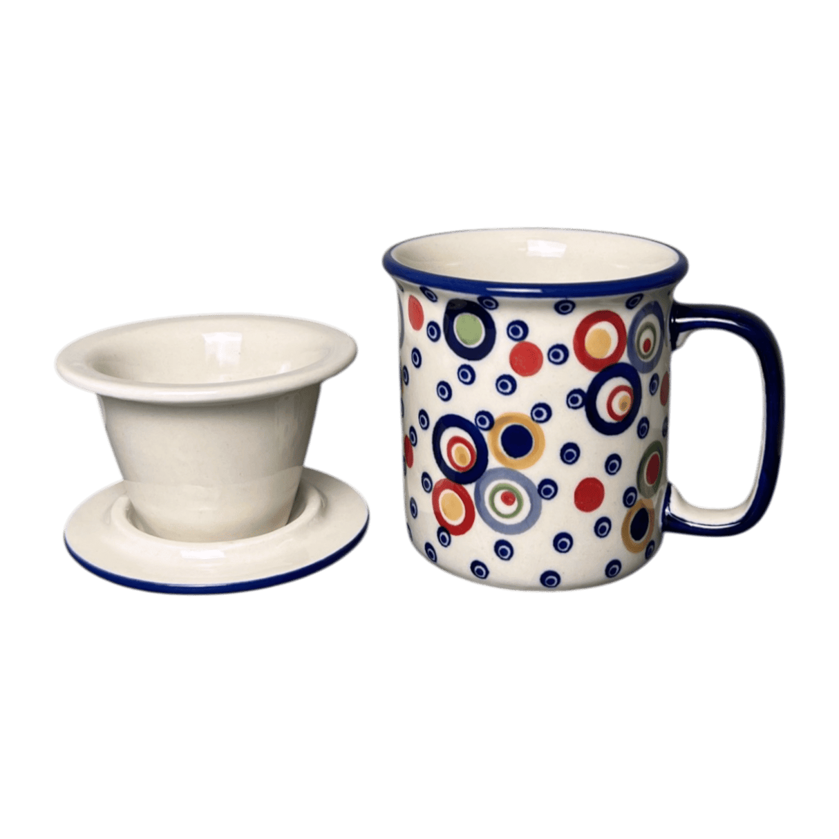 Mug, Tea Infuser Mug, 12 oz in "Bubble Machine" by Manufaktura | K073M-AS38