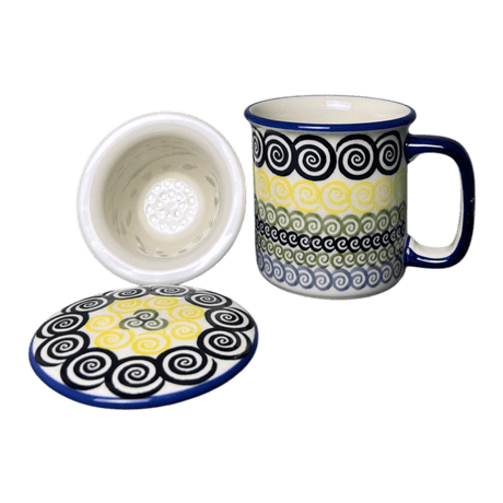 Mug, Tea Infuser Mug, 12 oz in "Hypnotic Night" by Manufaktura | K073M-CZZC