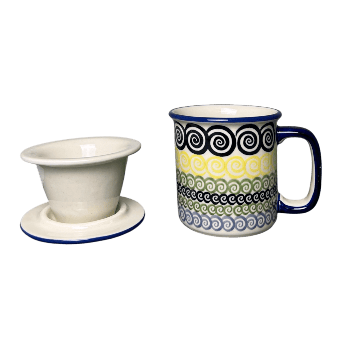 Mug, Tea Infuser Mug, 12 oz in "Hypnotic Night" by Manufaktura | K073M-CZZC