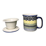 Mug, Tea Infuser Mug, 12 oz in "Hypnotic Night" by Manufaktura | K073M-CZZC