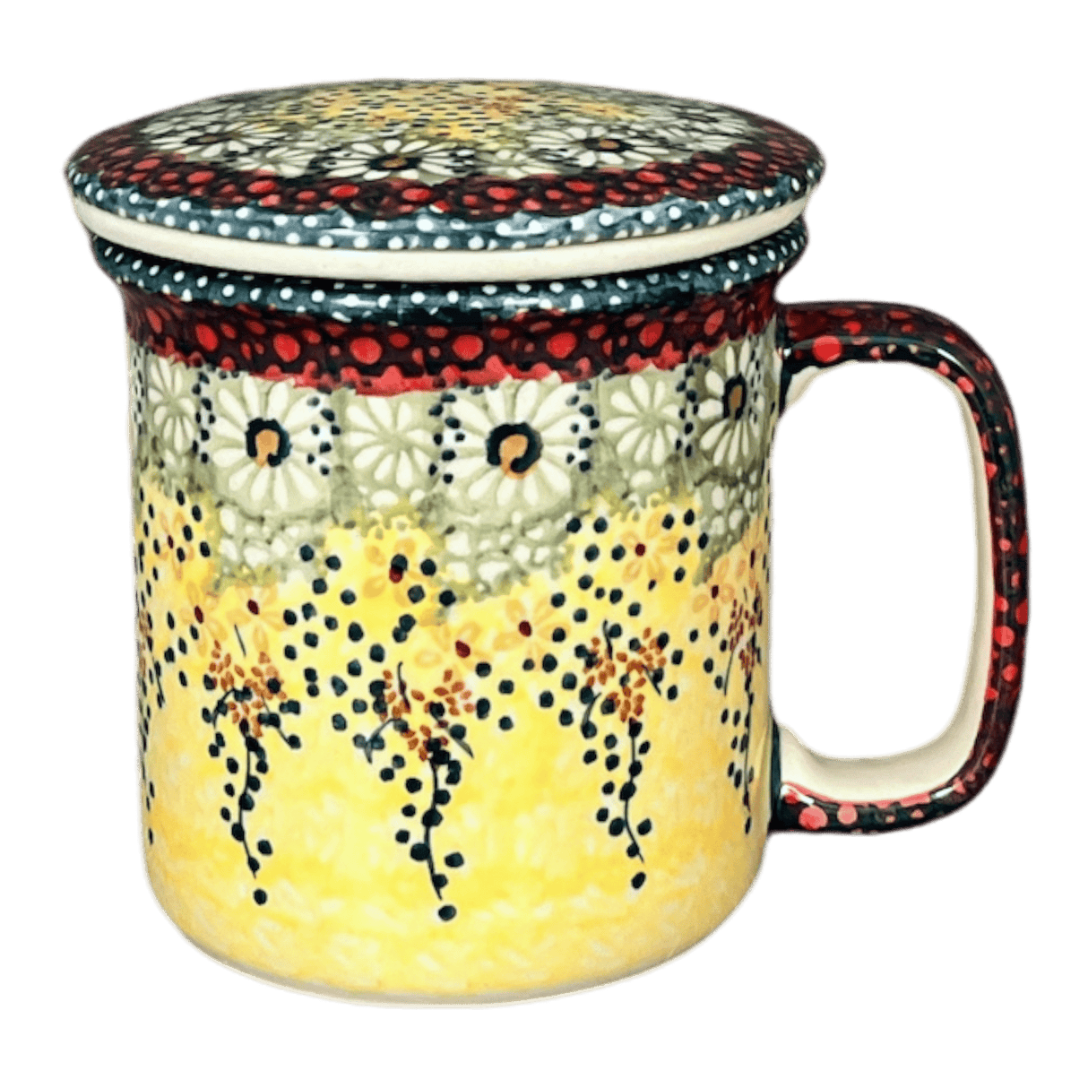 Mug, Tea Infuser, 12 oz in "Sunshine Grotto" by Manufaktura | K073S-WK52