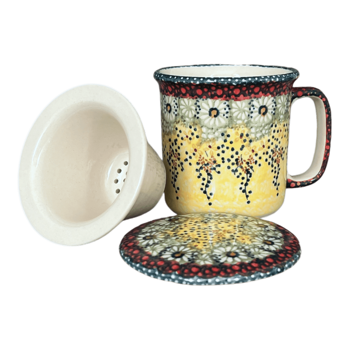 Mug, Tea Infuser, 12 oz in "Sunshine Grotto" by Manufaktura | K073S-WK52