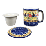 Mug, Tea Infuser Mug, 12 oz in "Butterfly Bliss" by Manufaktura | K073S-WK73
