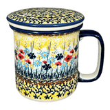 Mug, Tea Infuser Mug, 12 oz in "Sunlit Wildflowers" by Manufaktura | K073S-WK77