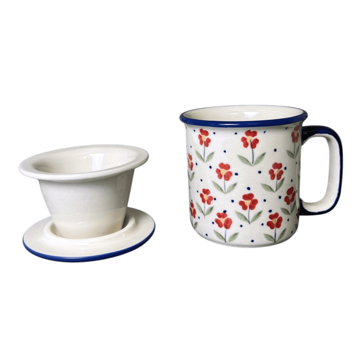 Mug, Tea Infuser Mug, 12 oz in "Simply Beautiful" by Manufaktura | K073T-AC61