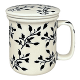 Mug, Tea Infuser, 12 oz in "Black Spray" by Manufaktura | K073T-LISC