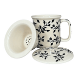 Mug, Tea Infuser, 12 oz in "Black Spray" by Manufaktura | K073T-LISC