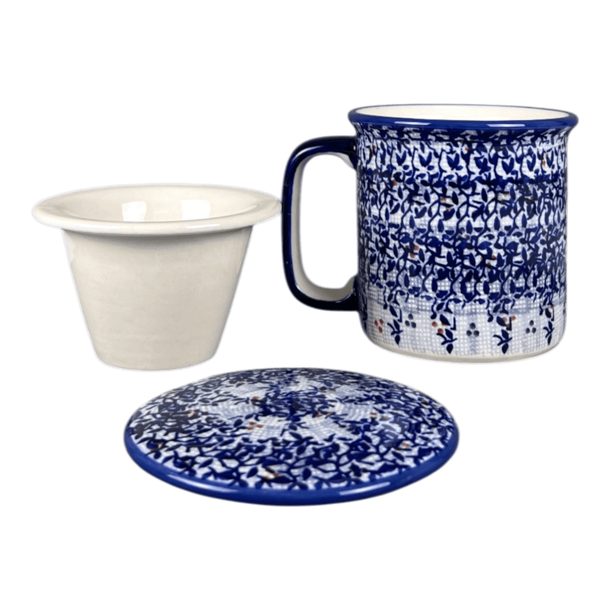 Mug, Tea Infuser Mug, 12 oz in "Twilight Berries" by Manufaktura | K073U-GP14