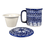 Mug, Tea Infuser Mug, 12 oz in "Twilight Berries" by Manufaktura | K073U-GP14