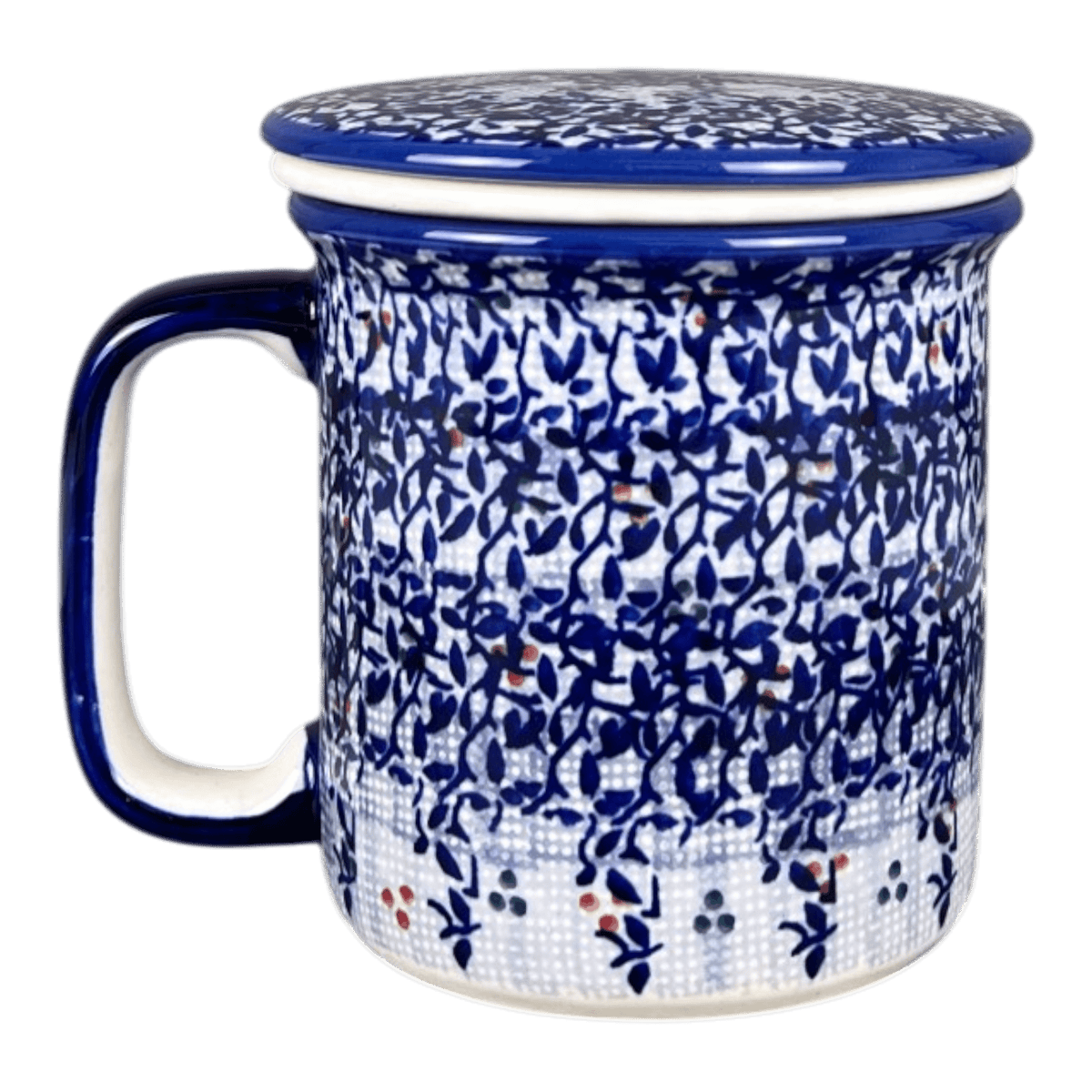 Mug, Tea Infuser Mug, 12 oz in "Twilight Berries" by Manufaktura | K073U-GP14