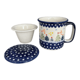 Mug, Tea Infuser Mug, 12 oz in "Festive Forest" by Manufaktura | K073U-INS6