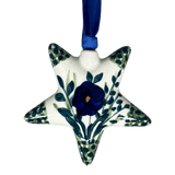 Ornament, Star, 3" in "Bouncing Blue Blossoms" by Manufaktura | K076U-IM03