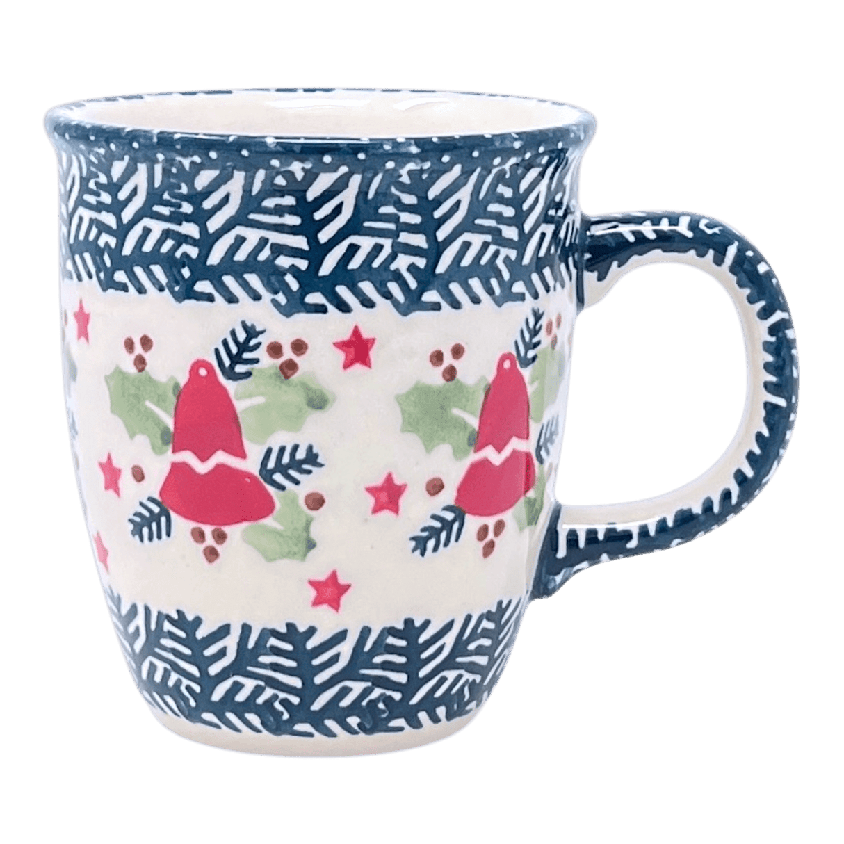 Mug, Mars Mug, 10oz Small in "Evergreen Bells" by Manufaktura | K081U-PZDG