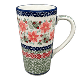Mug, John's Mug, 12 oz in "Pink Poinsettia" by Manufaktura | K083S-PS14