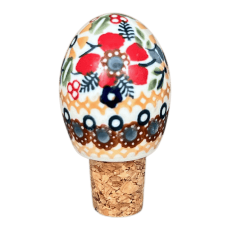 Wine Cork, Egg-Shaped, 2.75" in "Ruby Duet" by Manufaktura | K084S-DPLC