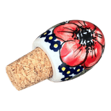 Wine Cork, Egg-Shaped, 2.75" in "Poppies & Posies" by Manufaktura | K084S-IM02