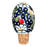 Wine Cork, Egg-Shaped, 2.75" in "Poppies & Posies" by Manufaktura | K084S-IM02