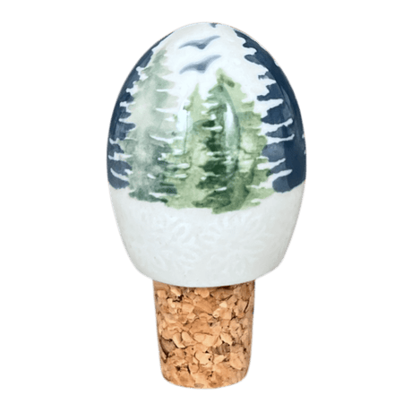Wine Cork, Egg-Shaped, 2.75" in "Pine Forest" by Manufaktura | K084S-PS29