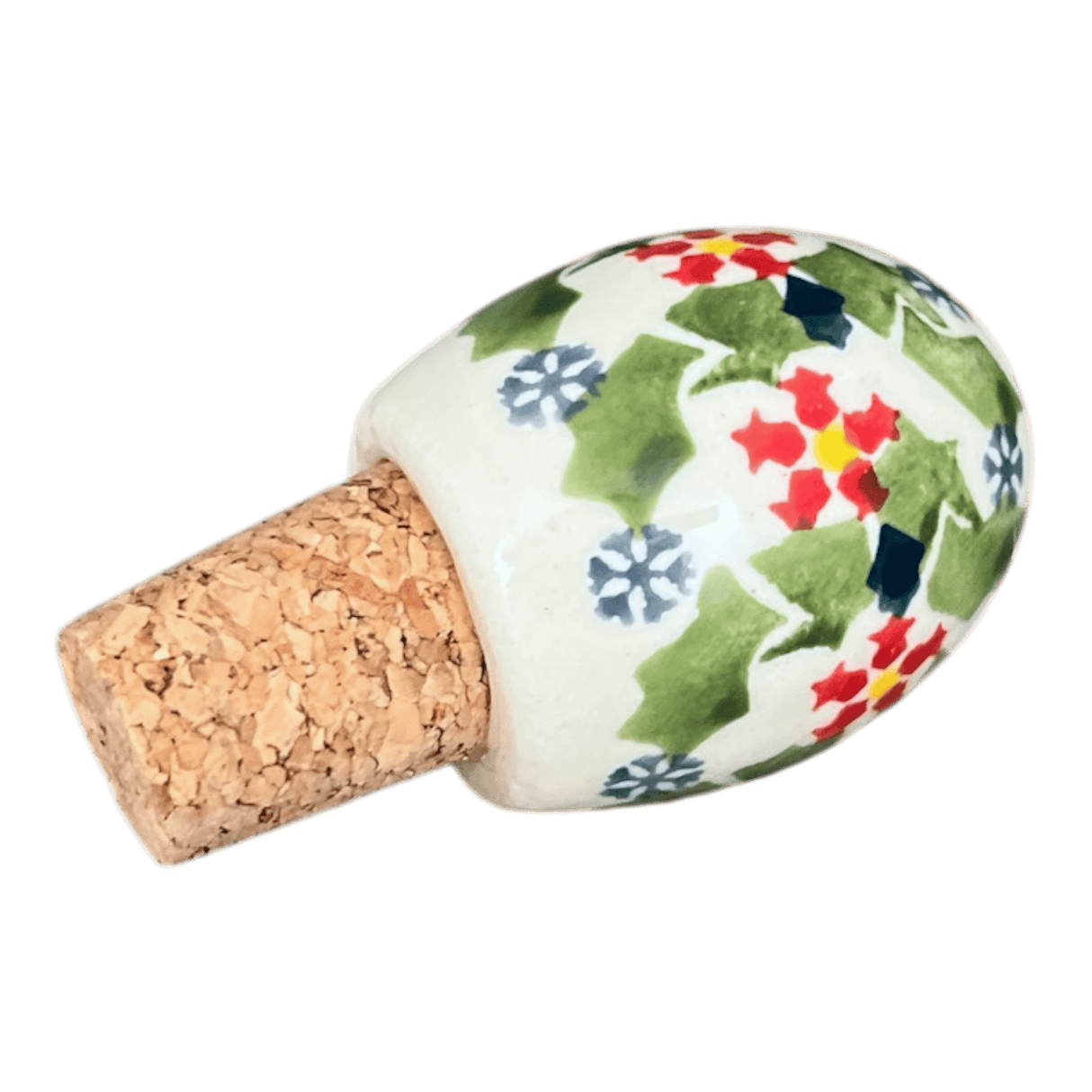Wine Cork, Egg-Shaped, 2.75" in "Holly In Bloom" by Manufaktura | K084T-IN13