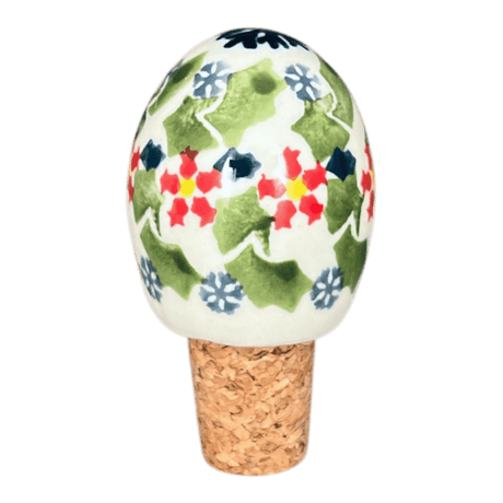 Wine Cork, Egg-Shaped, 2.75" in "Holly In Bloom" by Manufaktura | K084T-IN13