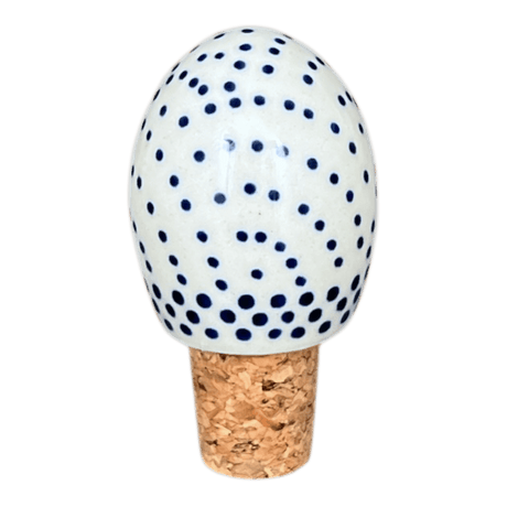 Wine Cork, Egg-Shaped, 2.75" in "Misty Blue" by Manufaktura | K084U-61A
