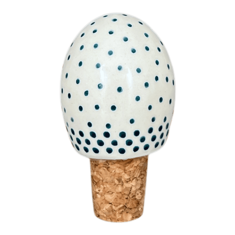 Wine Cork, Egg-Shaped, 2.75" in "Misty Green" by Manufaktura | K084U-61Z