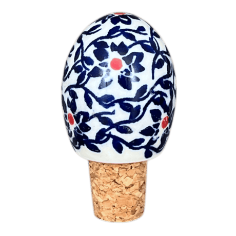 Wine Cork, Egg-Shaped, 2.75" in "Blue Canopy" by Manufaktura | K084U-IS04