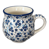 Mug, Belly Mug, 10oz Medium in "Scattered Blues" by Manufaktura | K090S-AS45