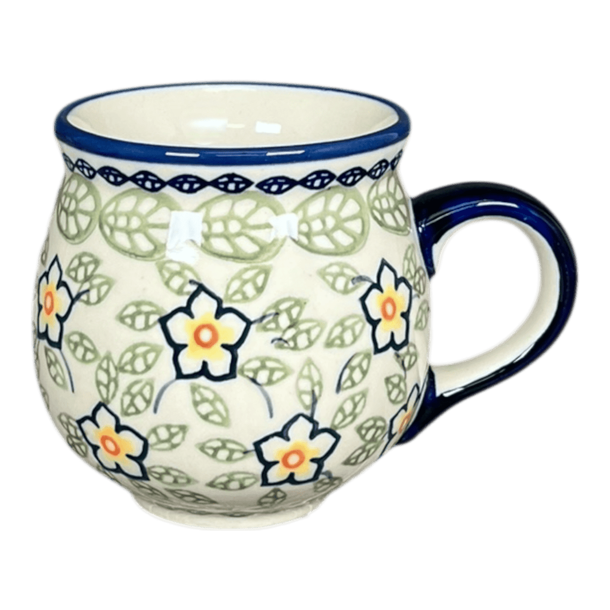 Mug, Belly Mug, 10 oz Medium in "Sunrise Jasmine" by Manufaktura | K090S-DP1