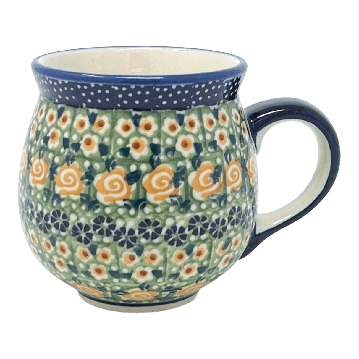 Mug, Belly Mug, 10 oz Medium in "Perennial Garden" by Manufaktura | K090S-LM
