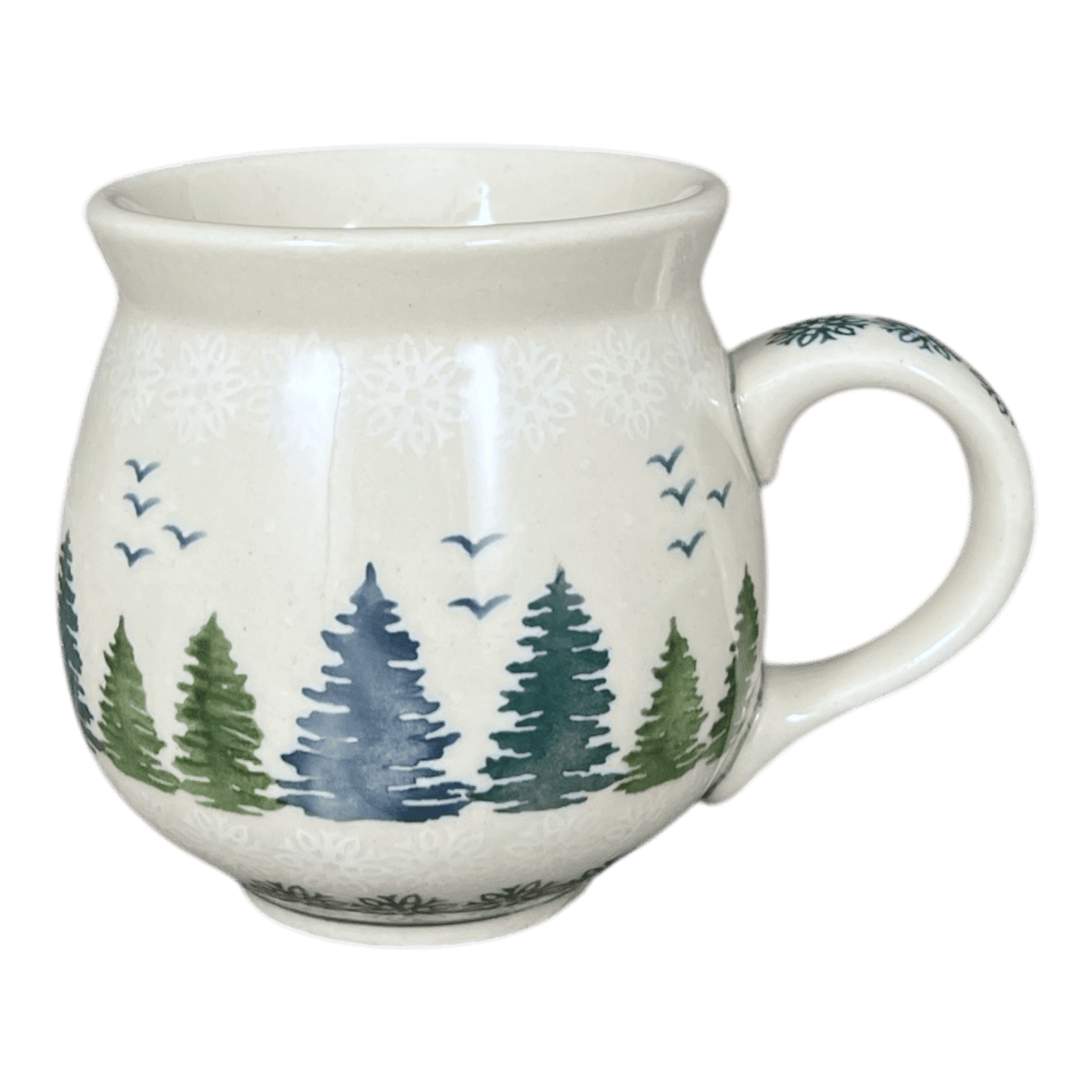 Mug, Belly Mug, 10oz Medium in "Pine Forest" by Manufaktura | K090S-PS29