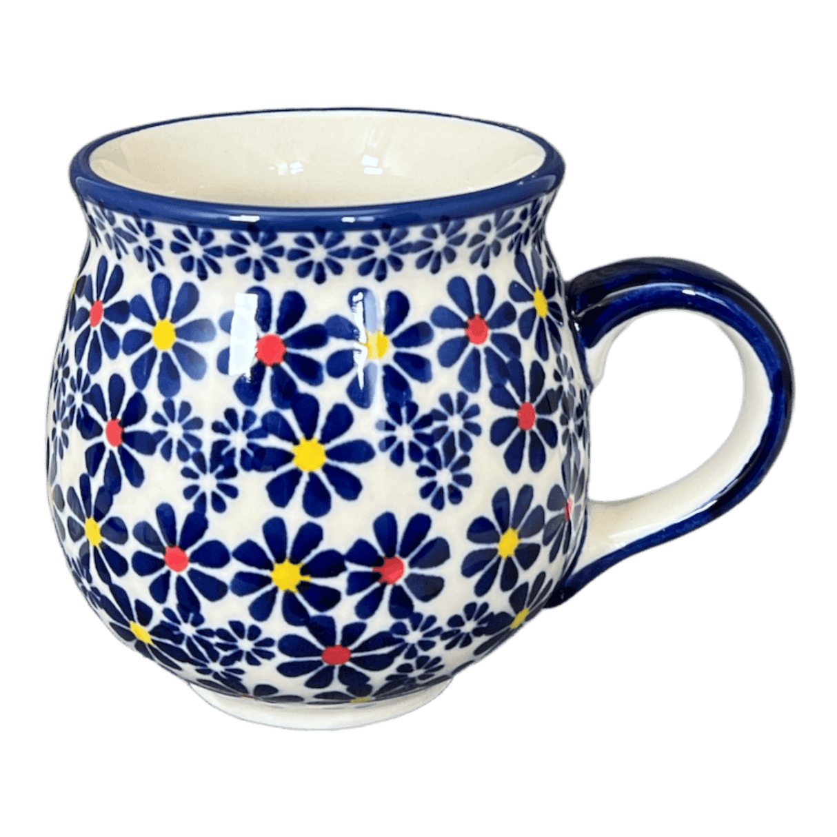 Mug, Belly Mug, Small, 7 oz in "Field of Daisies" by Manufaktura | K067S-S001