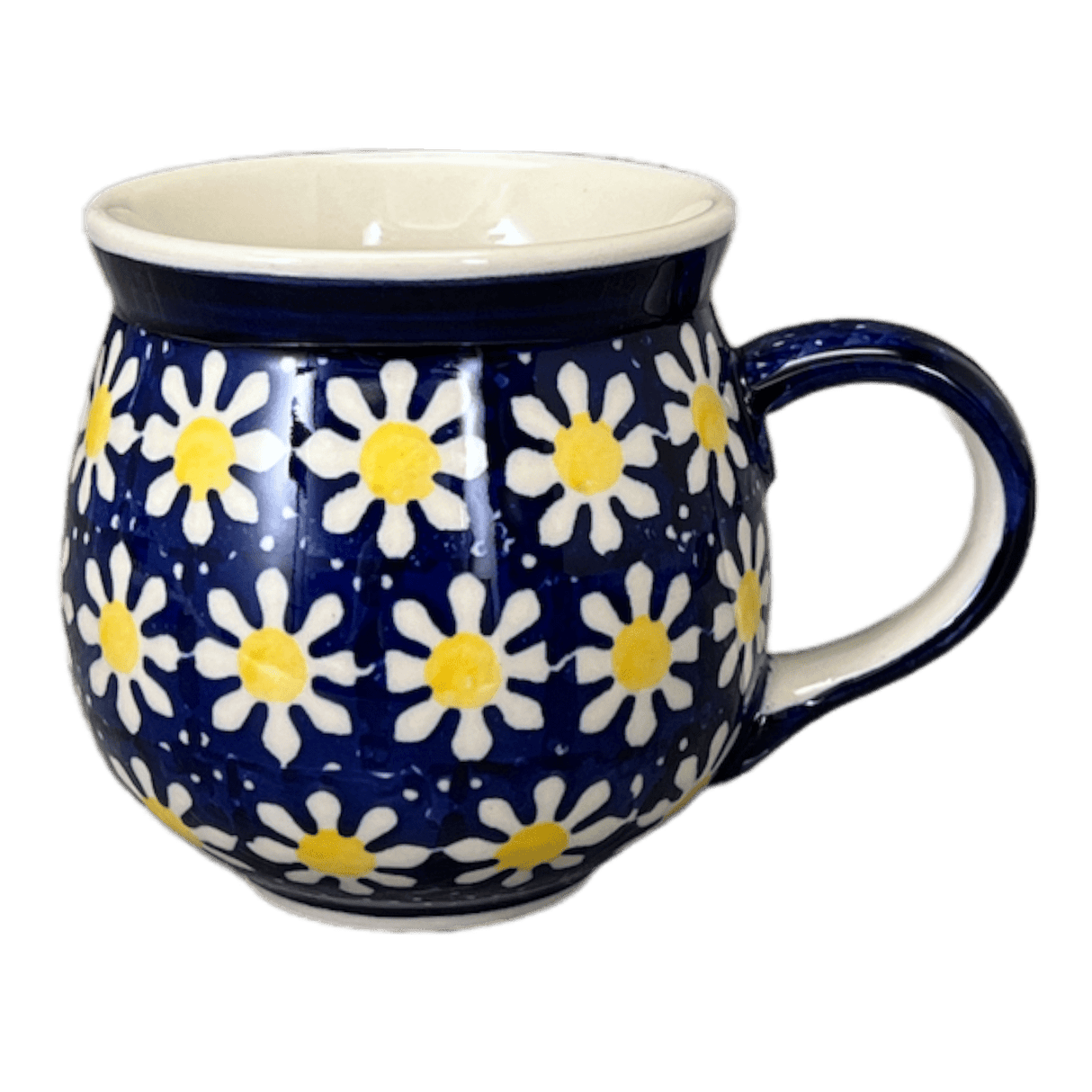 Mug, Belly Mug, 10oz Medium in "Mornin' Daisy" by Manufaktura | K090T-AM