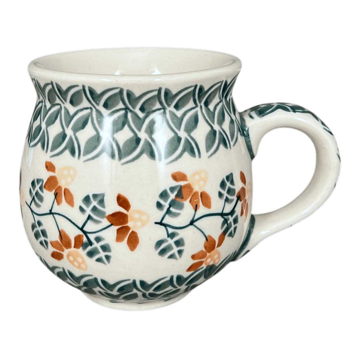 Mug, Belly Mug, 10oz Medium in "Indian Summer" by Manufaktura | K090T-AS22