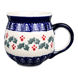 Mug, Belly Mug, 10 oz Medium in "Holiday Cheer" by Manufaktura | K090T-NOS2