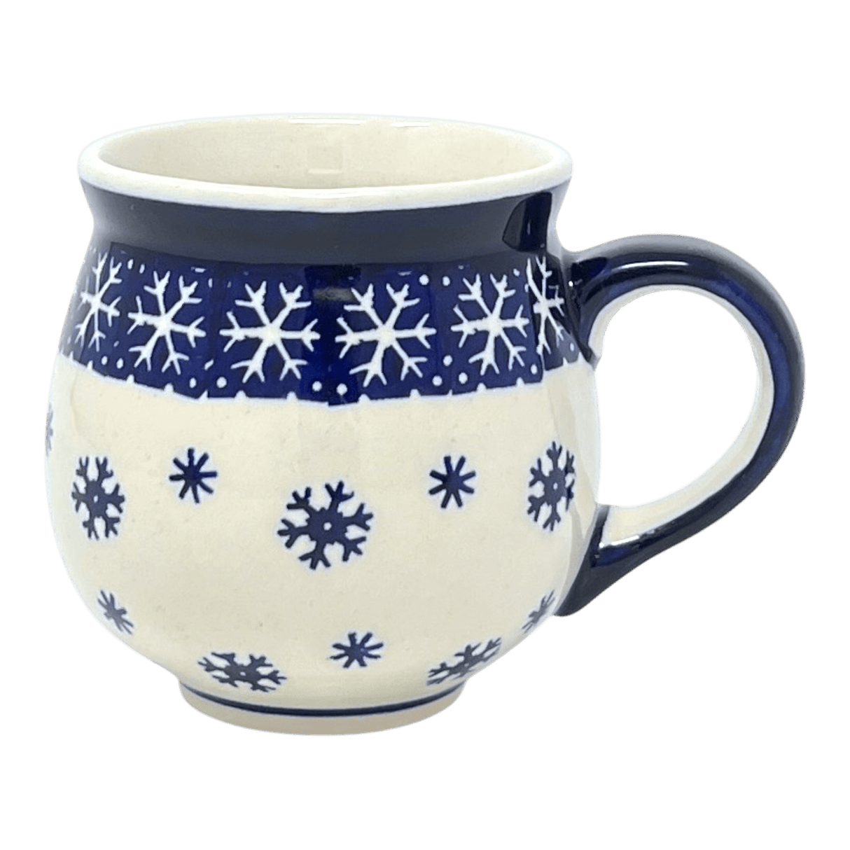 Mug, Belly Mug, 10 oz Medium in "Peaceful Snowfall" by Manufaktura | K090T-PZS