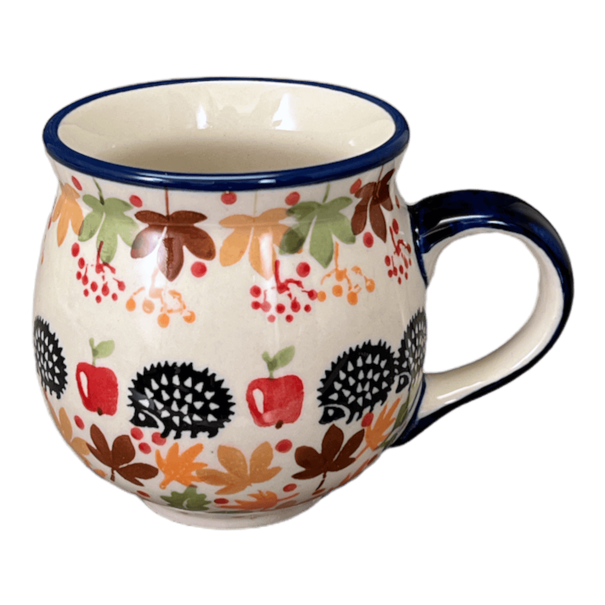 Mug, Belly Mug, 10 oz Medium in "Hedgehog Harvest" by Manufaktura | K090U-AS71