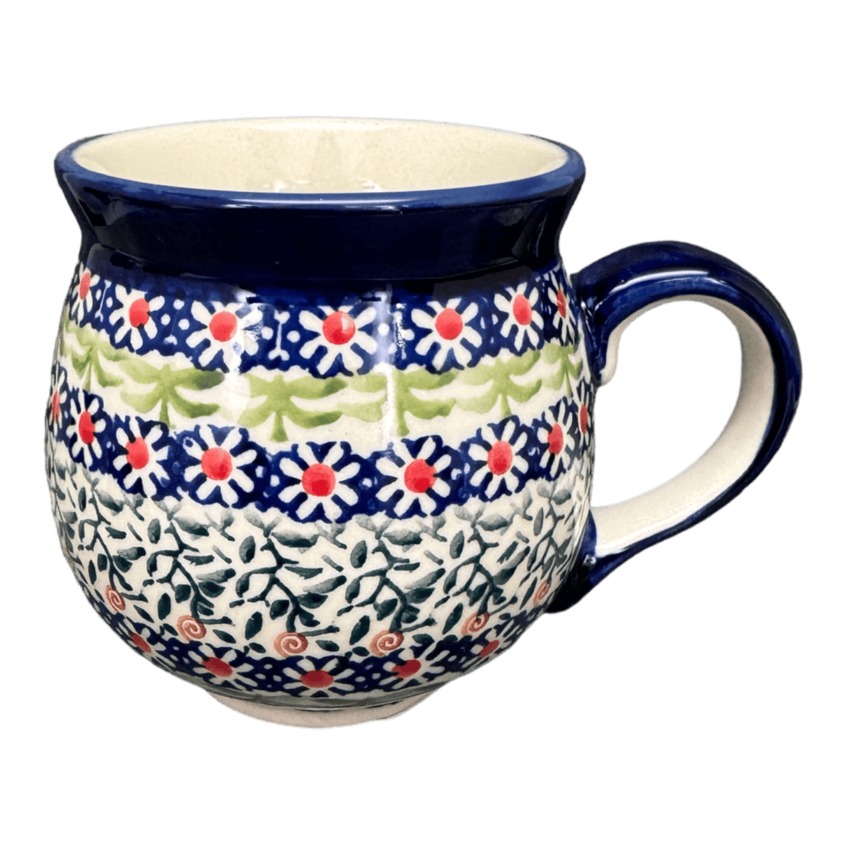 Mug, Belly Mug, 10oz Medium in "Daisy Rings" by Manufaktura | K090U-GP13