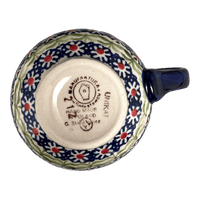 A picture of a Polish Pottery Medium Belly Mug (Daisy Rings) | K090U-GP13 as shown at PolishPotteryOutlet.com/products/10-oz-mug-daisy-rings-k090u-gp13