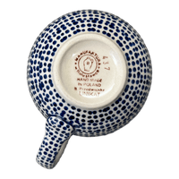 A picture of a Polish Pottery Medium Belly Mug (Fiesta) | K090U-U1 as shown at PolishPotteryOutlet.com/products/the-medium-belly-mug-fiesta-k090u-u1