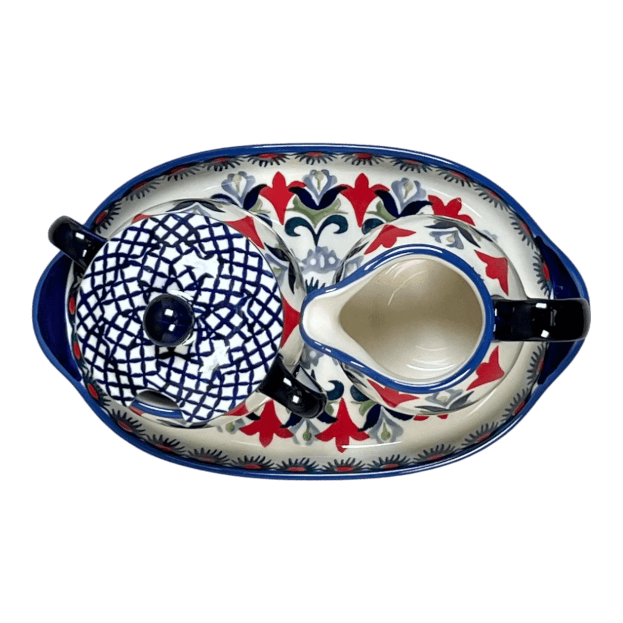 Cream & Sugar Set in "Scandinavian Scarlet" by Manufaktura | K091U-P295