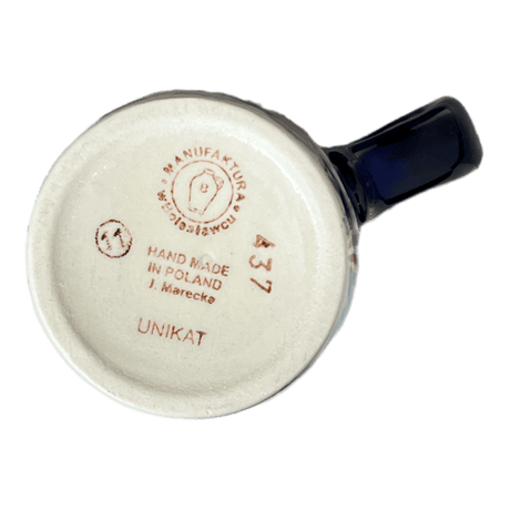 Mug, Pluton Mug, 12 oz in "Dusty Blue Butterflies" by Manufaktura | K096U-AS56