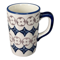 A picture of a Polish Pottery Pluton Mug (Diamond Blossoms) | K096U-ZP03 as shown at PolishPotteryOutlet.com/products/pluton-mug-diamond-blossoms-k096u-zp03