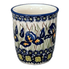 Polish Pottery Wine Cup/Q-Tip Holder (Iris) | K100S-BAM at PolishPotteryOutlet.com