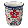 Polish Pottery Wine Cup/Q-Tip Holder (Full Bloom) | K100S-EO34 at PolishPotteryOutlet.com